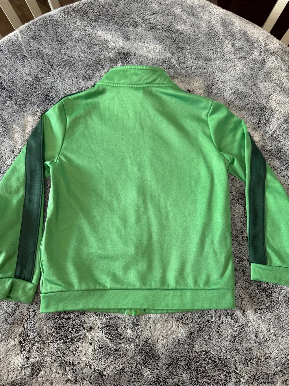 Reebok Athletic Track Jacket Full Zip Boys 11-12  Two Toned Green Sporty Outdoor